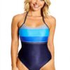 Maillot de bain Zoggs Pop Block T tissu écologique femme