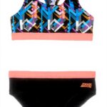 Bikini fille Zoggs Shimmer Muscle recyclé multicolore