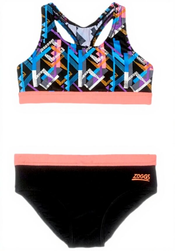 Bikini fille Zoggs Shimmer Muscle recyclé multicolore