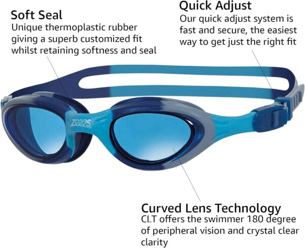 Lunettes de natation Zoggs Super Seal enfant réglables-1